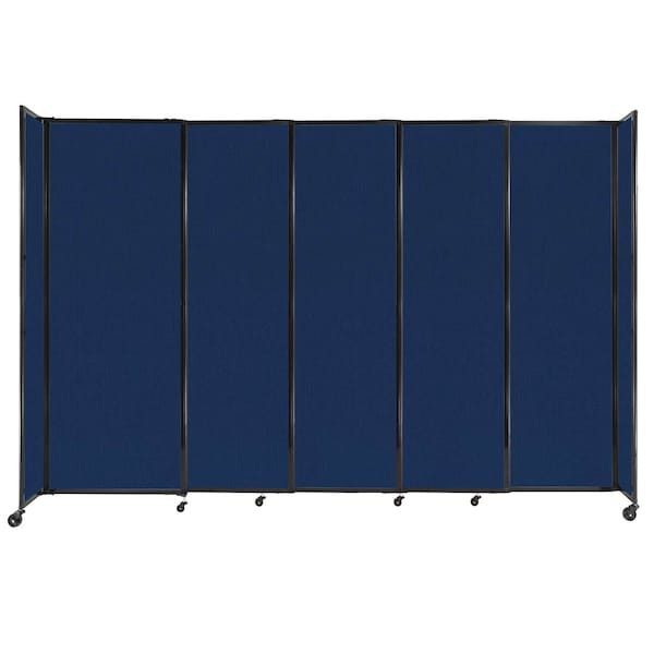 Versare StraightWall Sliding Portable Partition 11'3" x 7'6" Navy Blue Fabric 1490503 - main